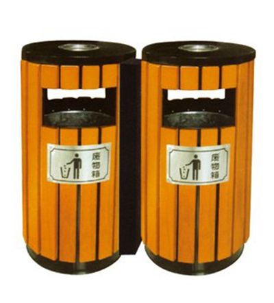 钢木垃圾桶CX1-012