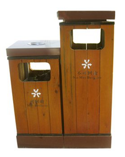 钢木垃圾桶CX1-019