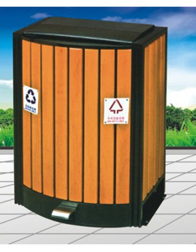 钢木垃圾桶CX1-025