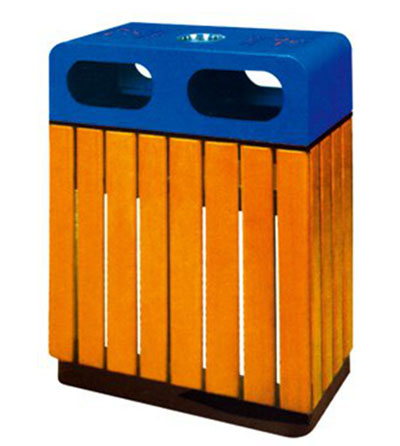 钢木垃圾桶CX1-015
