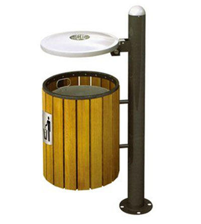 钢木垃圾桶CX1-039